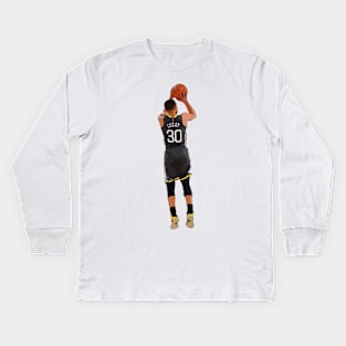 Stephen Curry 3-Point Shot Kids Long Sleeve T-Shirt